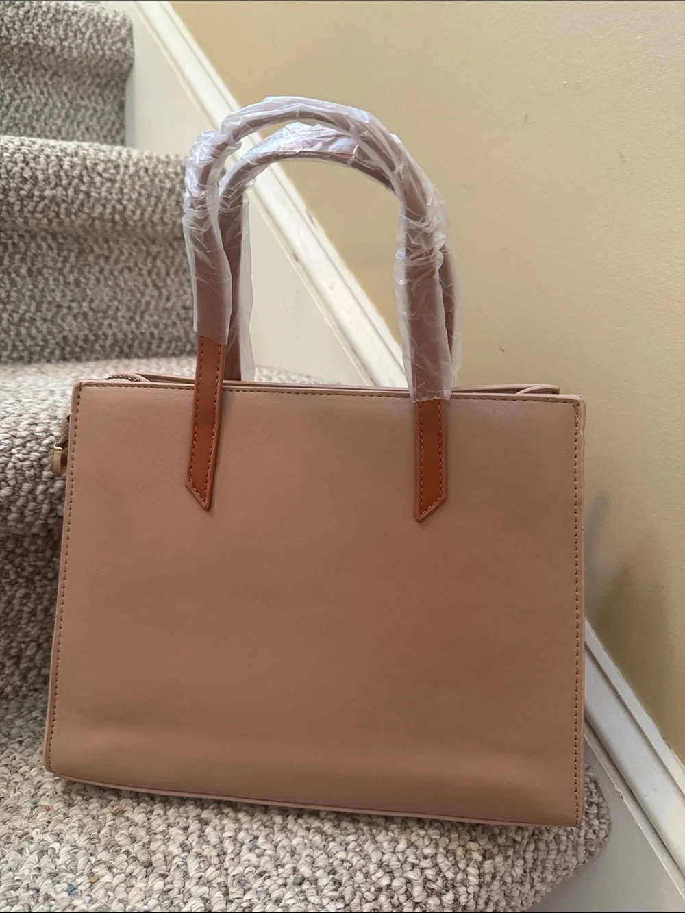 Embossed Panel Tote Bag - Blush Pink